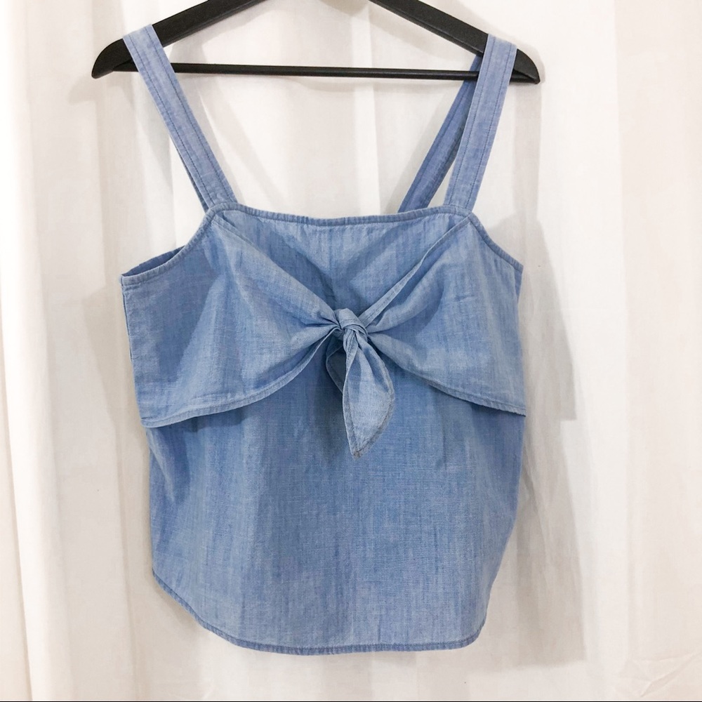 NWT MADEWELL CHAMBRAY TANK TOP SIZE 6